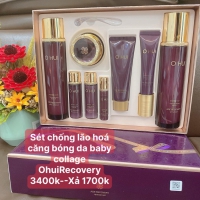 Sét ohui age recovery 10pcs - Bộ sản phẩm chống lão hóa cải thiện da hiệu quả 8sp