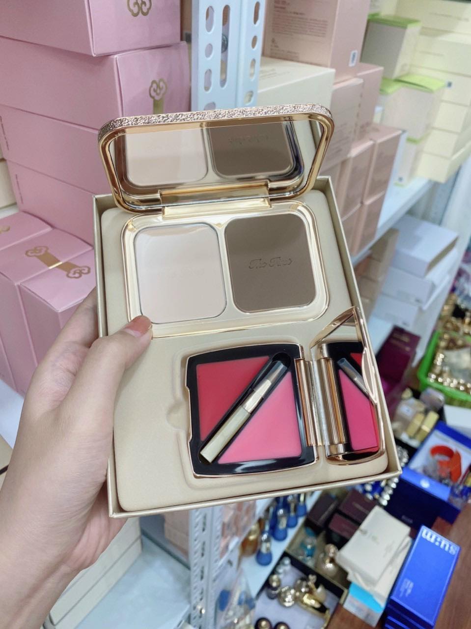 SET PHẤN PHỦ Tinh Chất 24k OHUI THE FIRST Geniture Powder Pact Special Set SPF30/PA++ Tặng Kèm Bảng Son